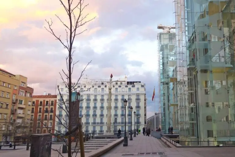 A photo of the Reina Sofia Museum in Spain.
