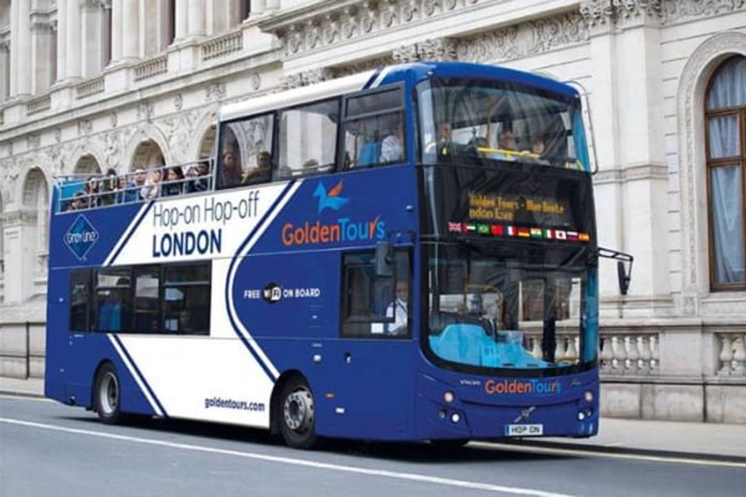 A London hop-on hop-off tour with live guide.