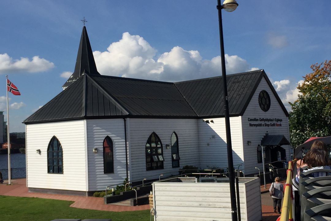 A photo of the Norwegian Church in Cardiff.