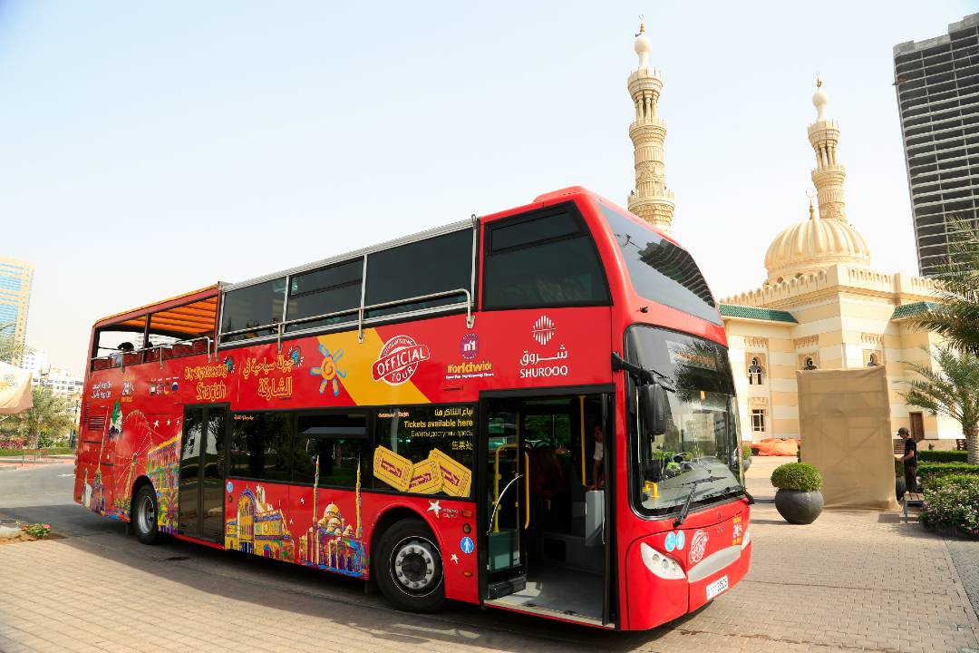 A photo of a Sharjah bus tour.
