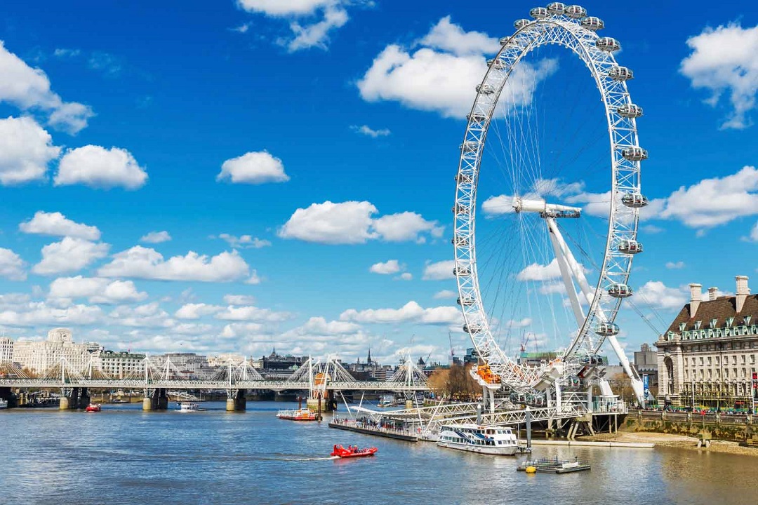 A photo of the London Eye.
