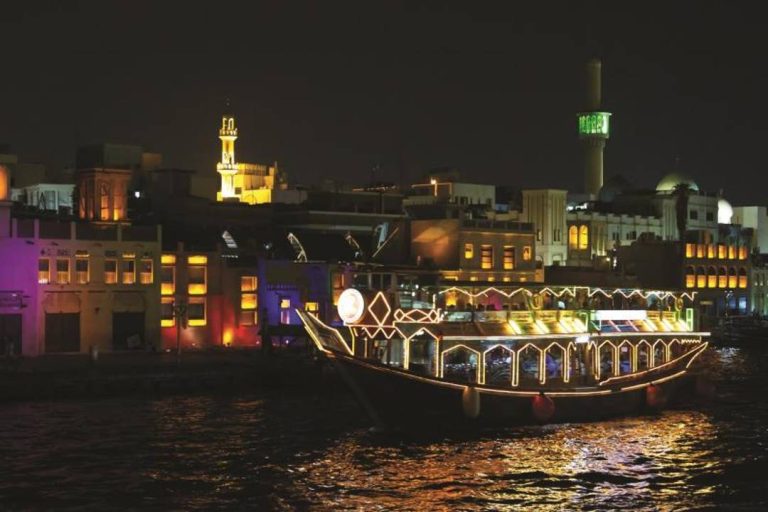 Photo of a Dhow dinner cruise in Dubai.