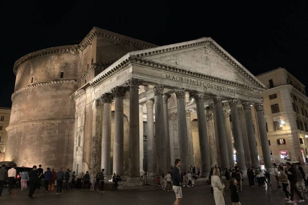 A photo of the Pantheon in Rome.