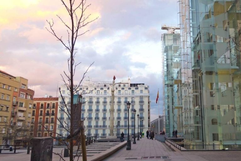 A photo of the Reina Sofia Museum in Spain.