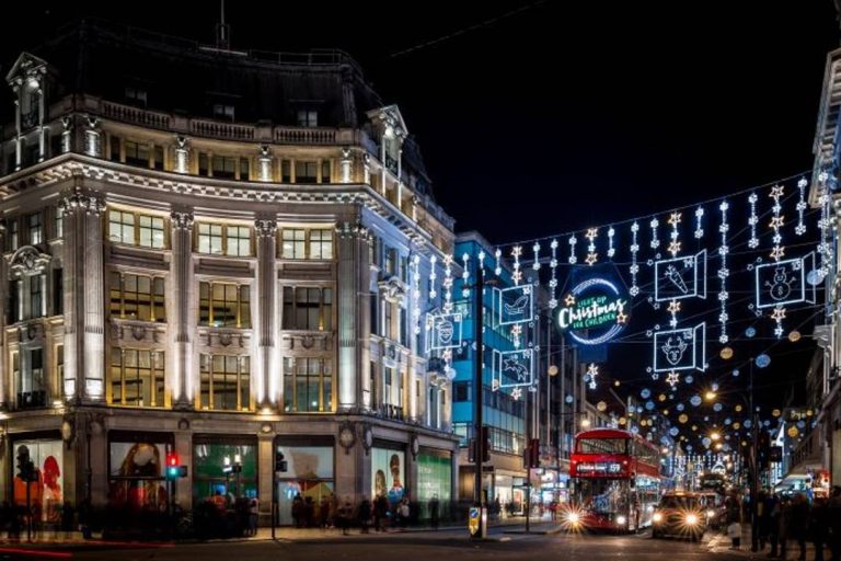 A photo of a Singalong Christmas Lights Tour in Oxford Street.