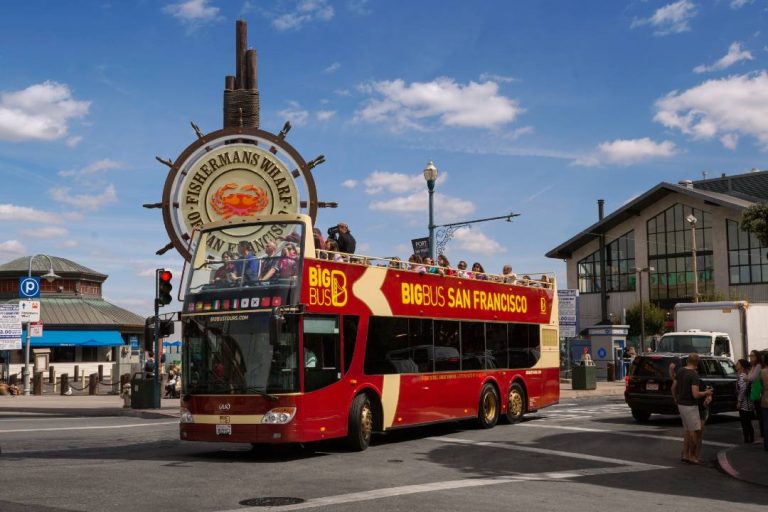 A photo of a San Francisco bus tour.