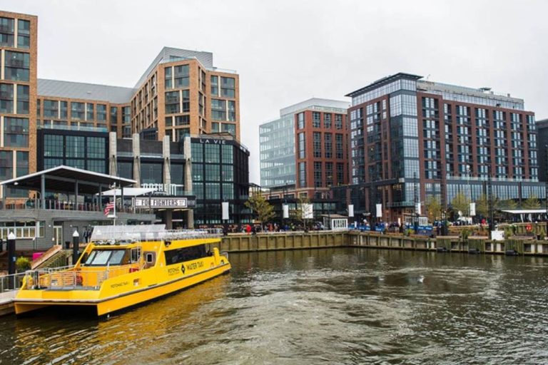 A photo of the Potomac River Water Taxi in Washington DC.